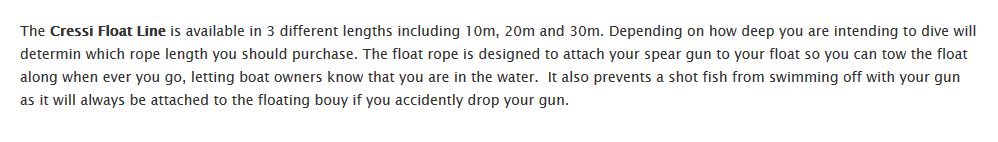 cressi float line details