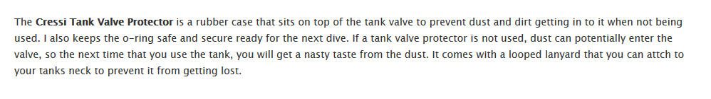 tank valve protector details