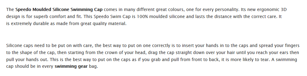 silicone cap details