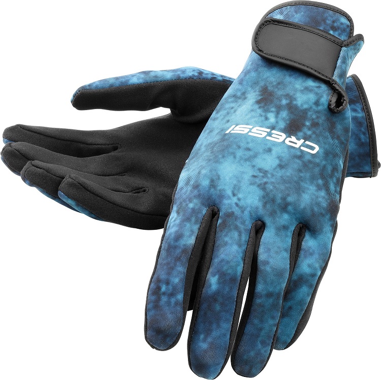 cressi blue gloves