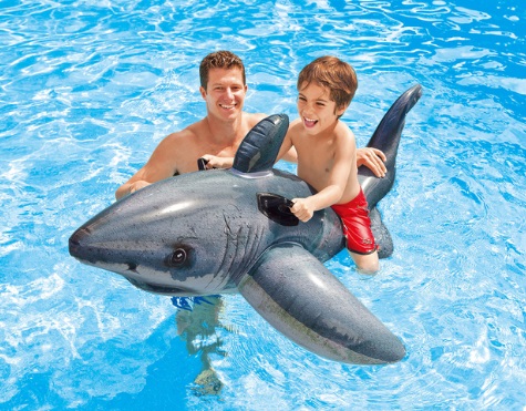 intex ride on inflatable shark