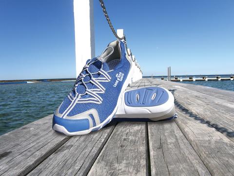 mariner yacht shoes on boarwalk