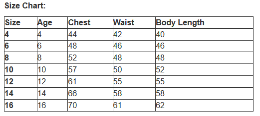 rash vest measurements
