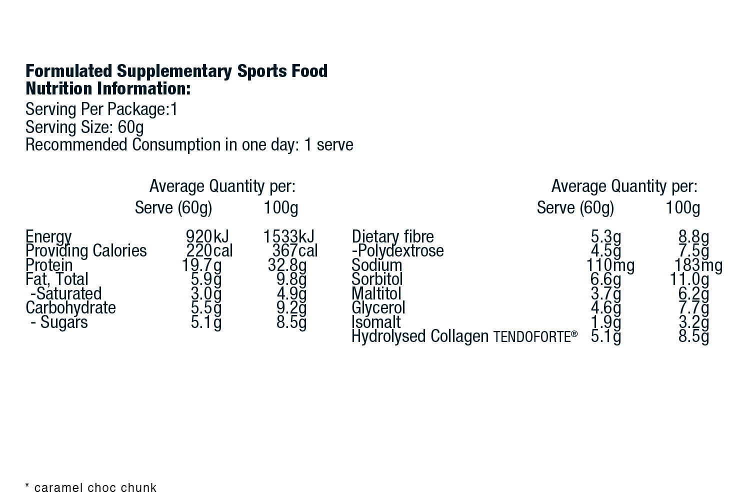 bsc collagen protein bar ingredients