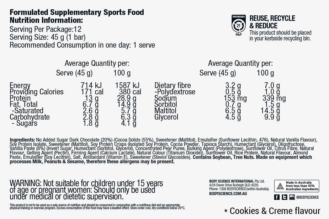 Plant Protein Bar NIP