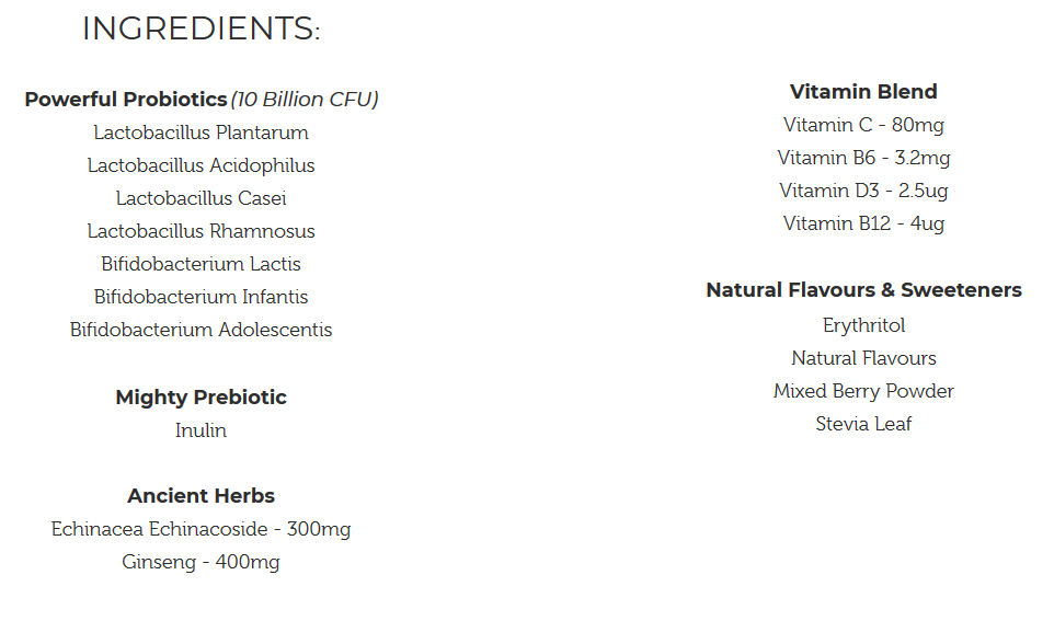 gut doctor ingredients