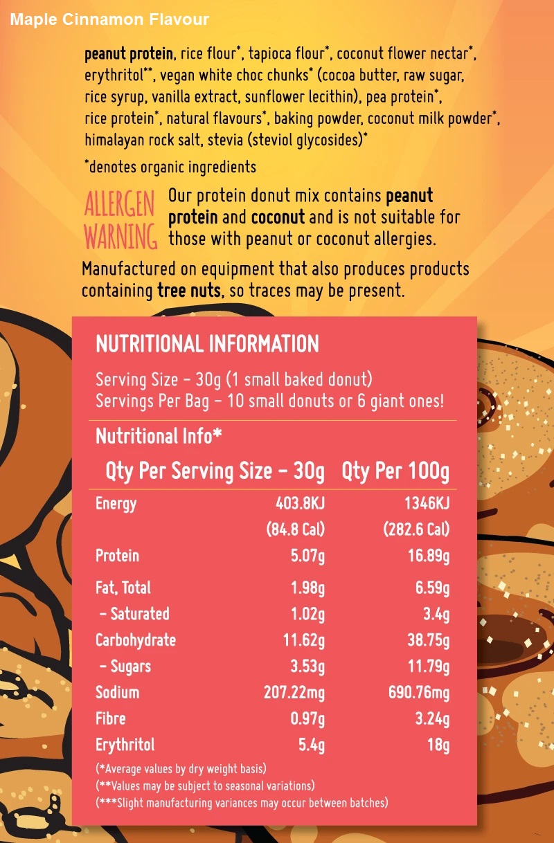 Donut mix ingredients