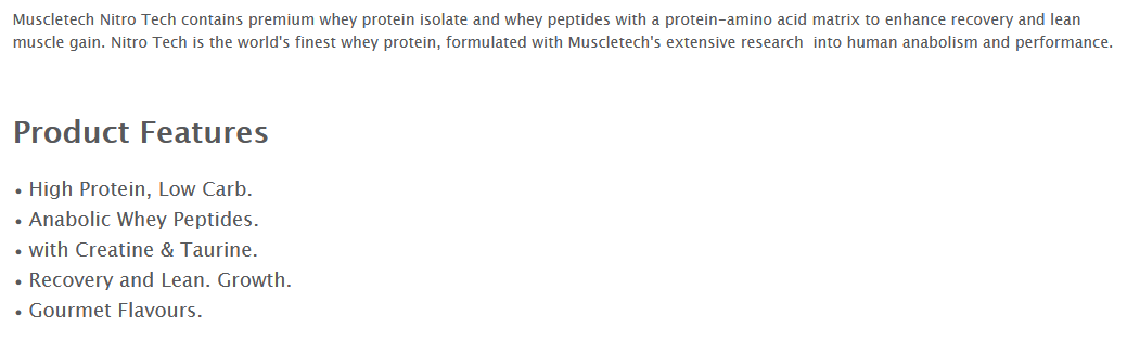 nutrition panel