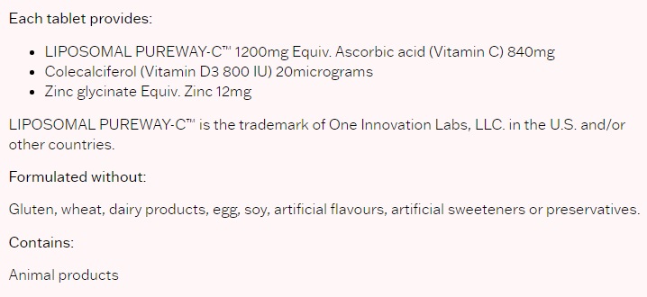 ingredients listing