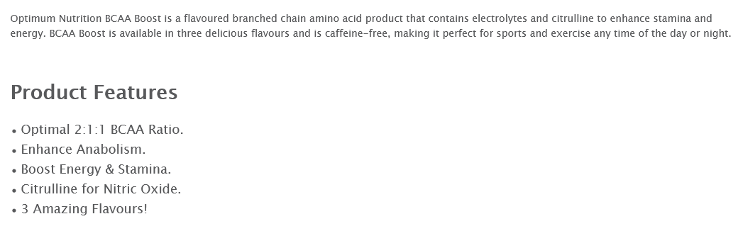 bcaa boost details