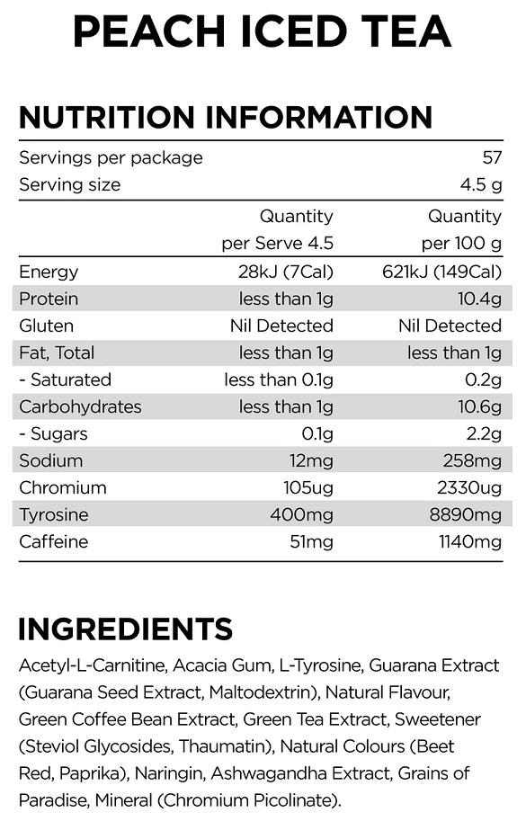 phyto shred nutritional information