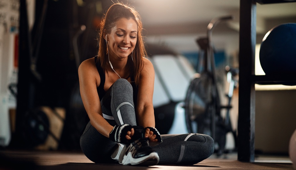 a woman in the gym