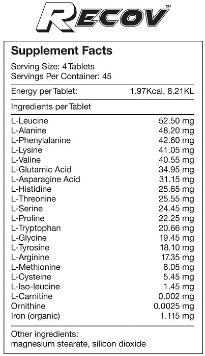 Recov Bi Peptide Nutrition Panel