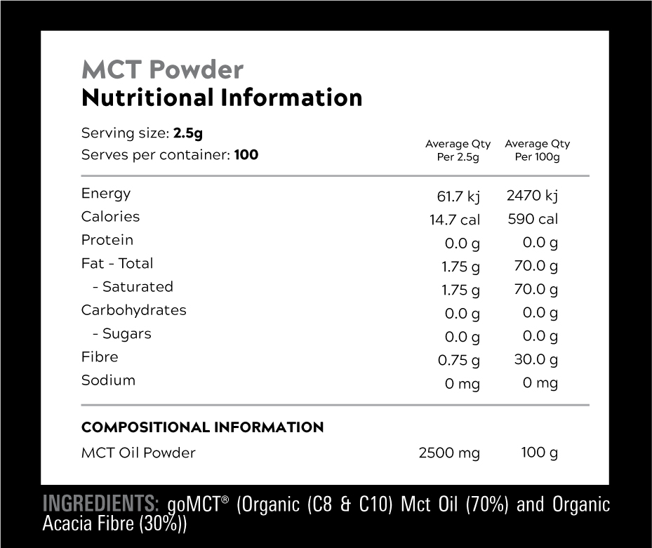 mct oil powder nip