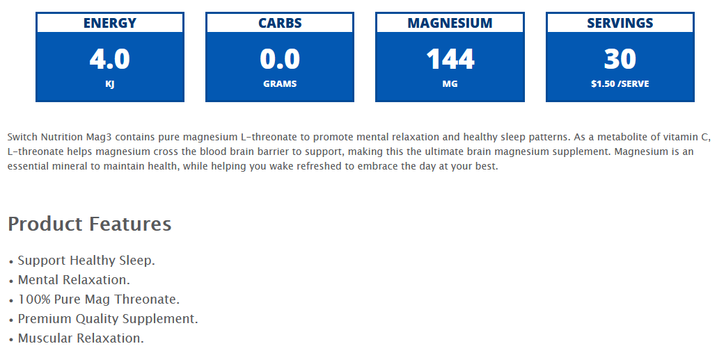 nutrition panel