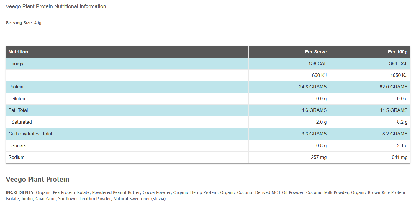 Veego Plant Protein