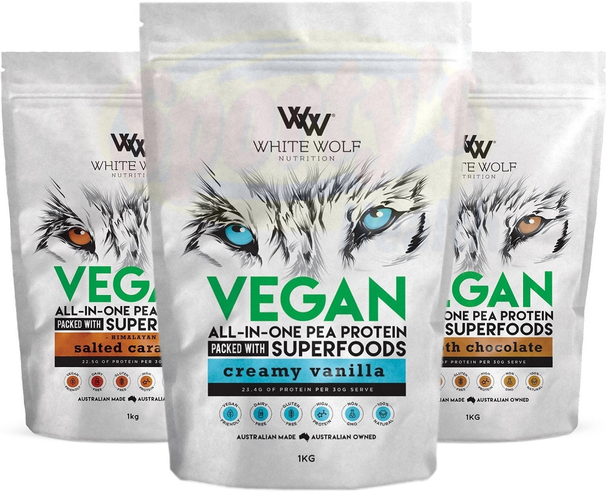 White Wolf vegan protein banner