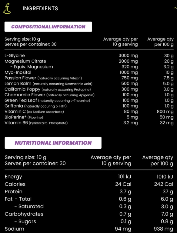 sleep formulation