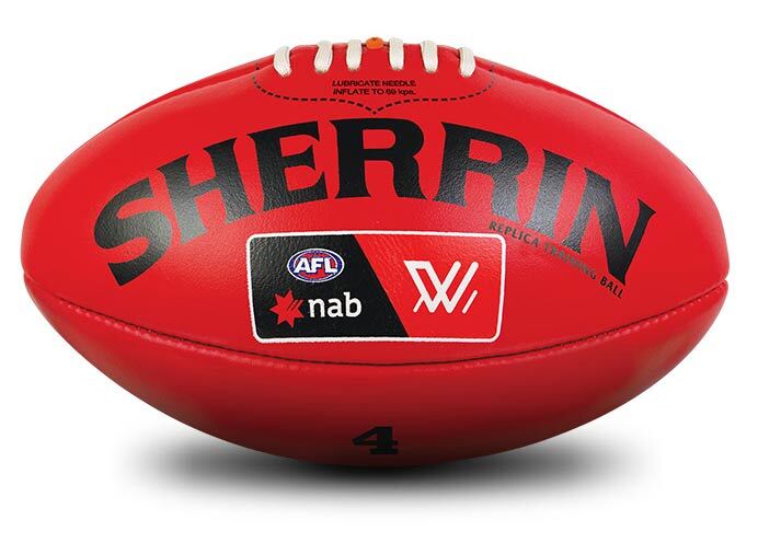 Sherrin Womans Replica AFL Training Ball Red [Size: 4]