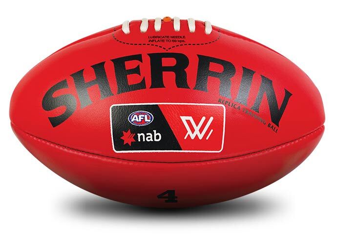 Sherrin Womens Replica AFL Training Ball Red [Size: 4]