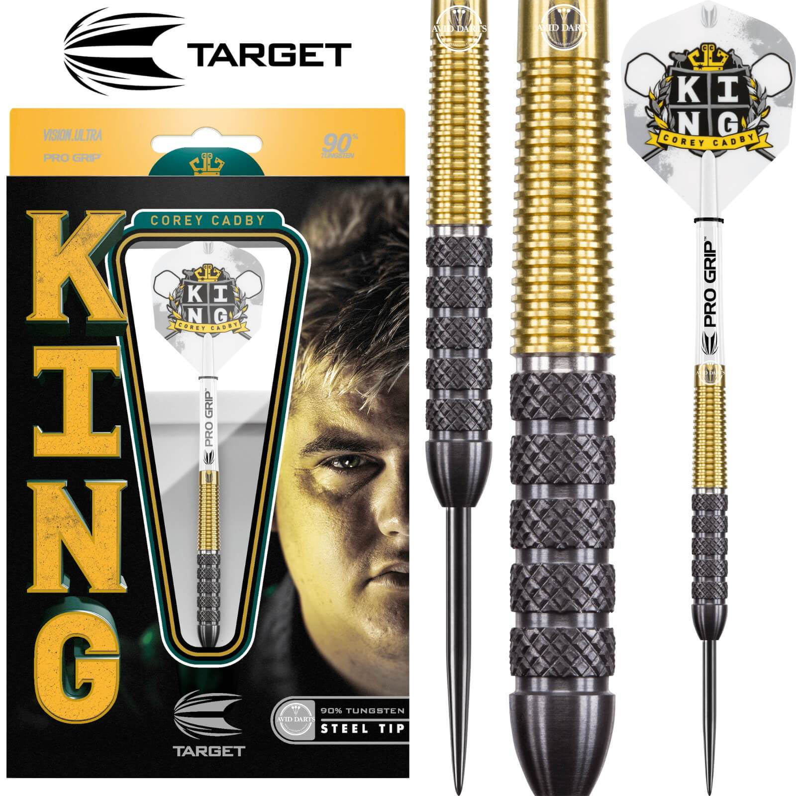 Sport TARGET COREY CADBY KING 90 TUNGSTEN 23 GRAM STEEL TIP DARTS 100482 €147.82