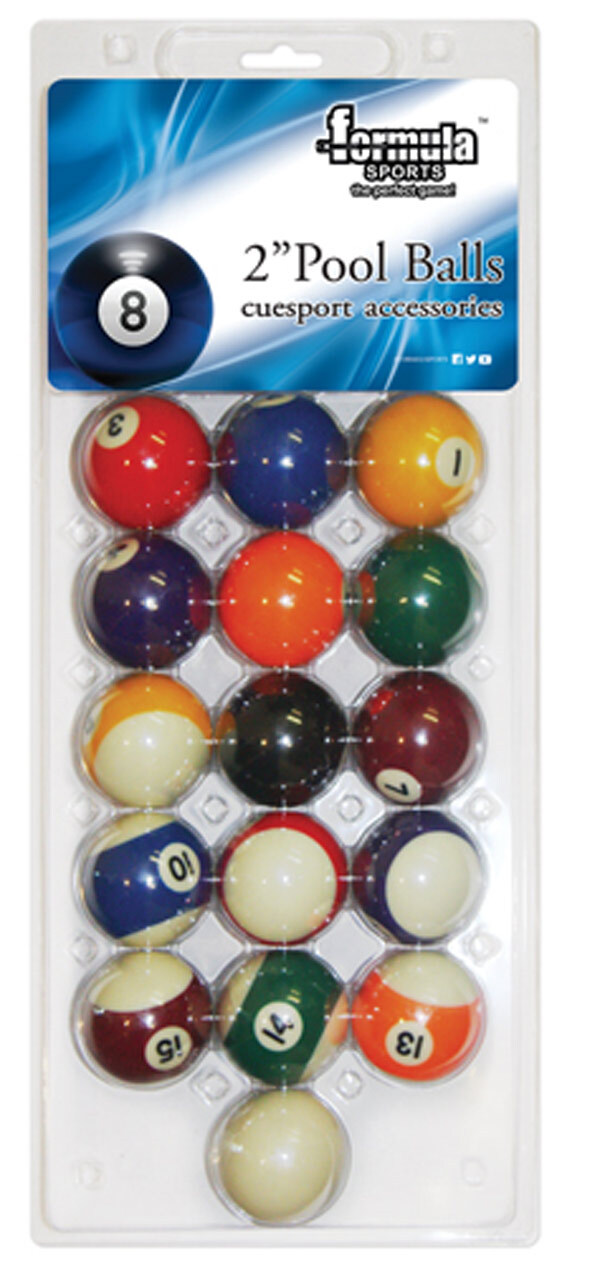 Formula Pool Balls 2" Blister Pack