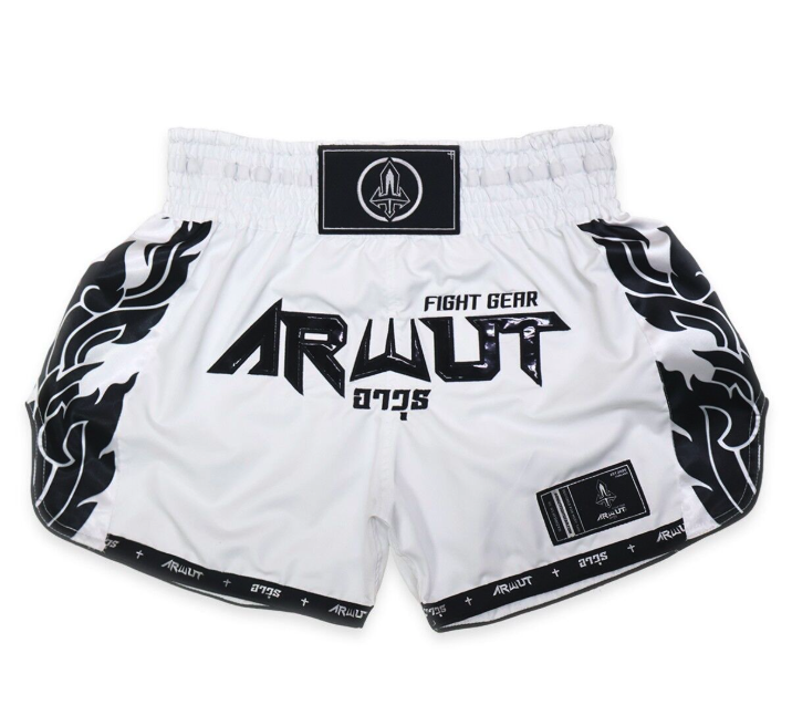 Arwut 'Ascent' Muay Thai Shorts - Frost White