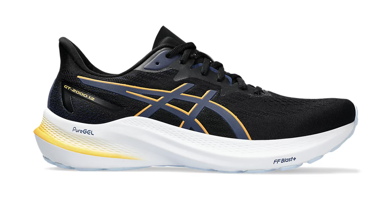 Asics GT-2000 12 2E | Mens | Black Fellow Yellow