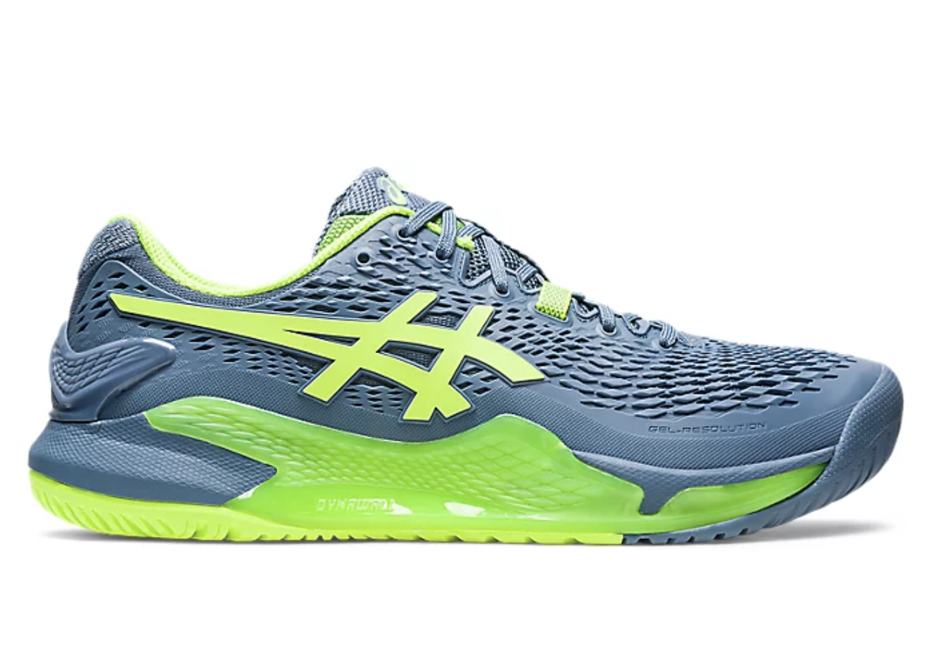 Asics Gel-Resolution 9 | Mens | Steel Blue Hazard Green