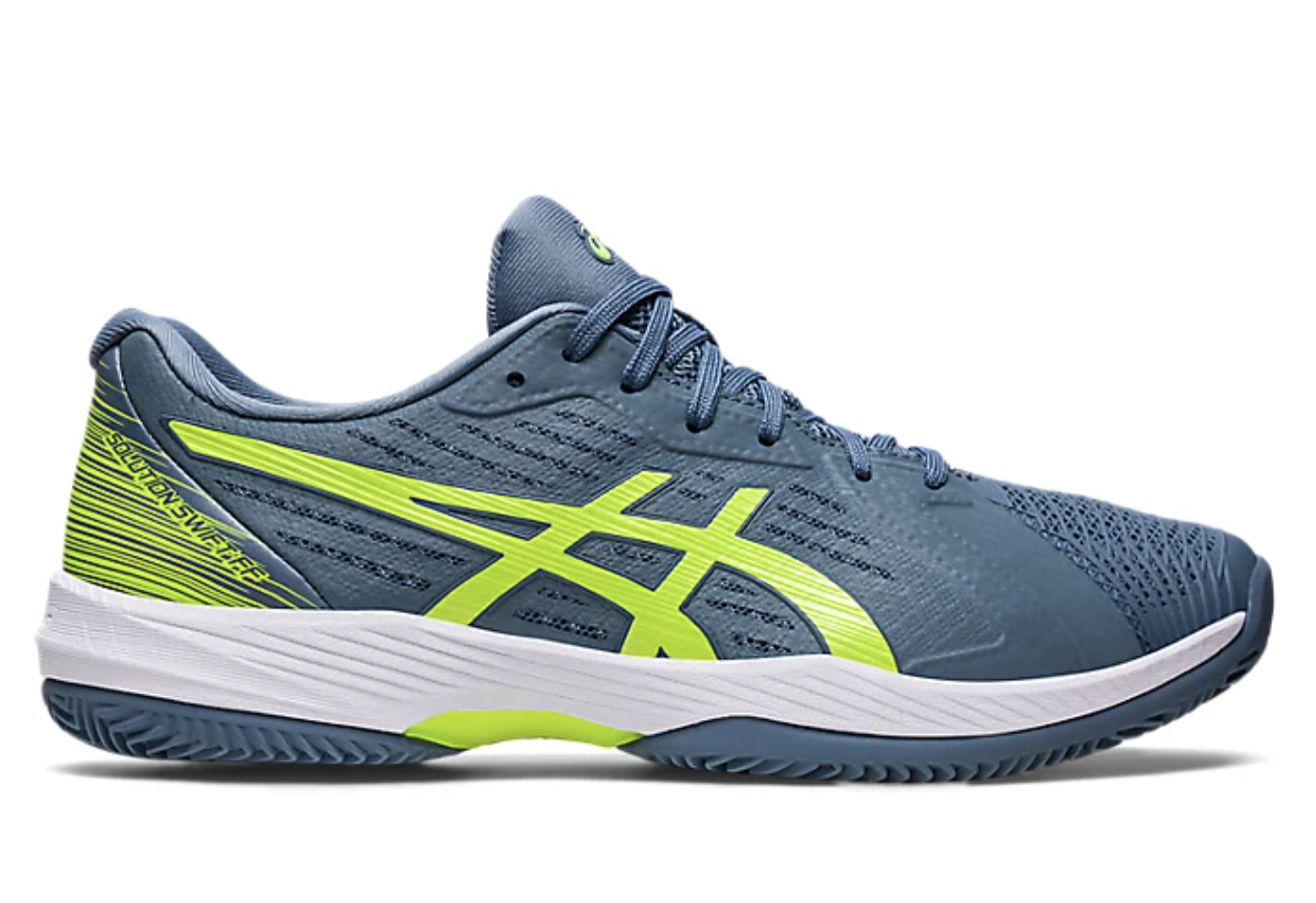 Asics Solution Swift FF Clay | Mens | Steel Blue Hazard Green