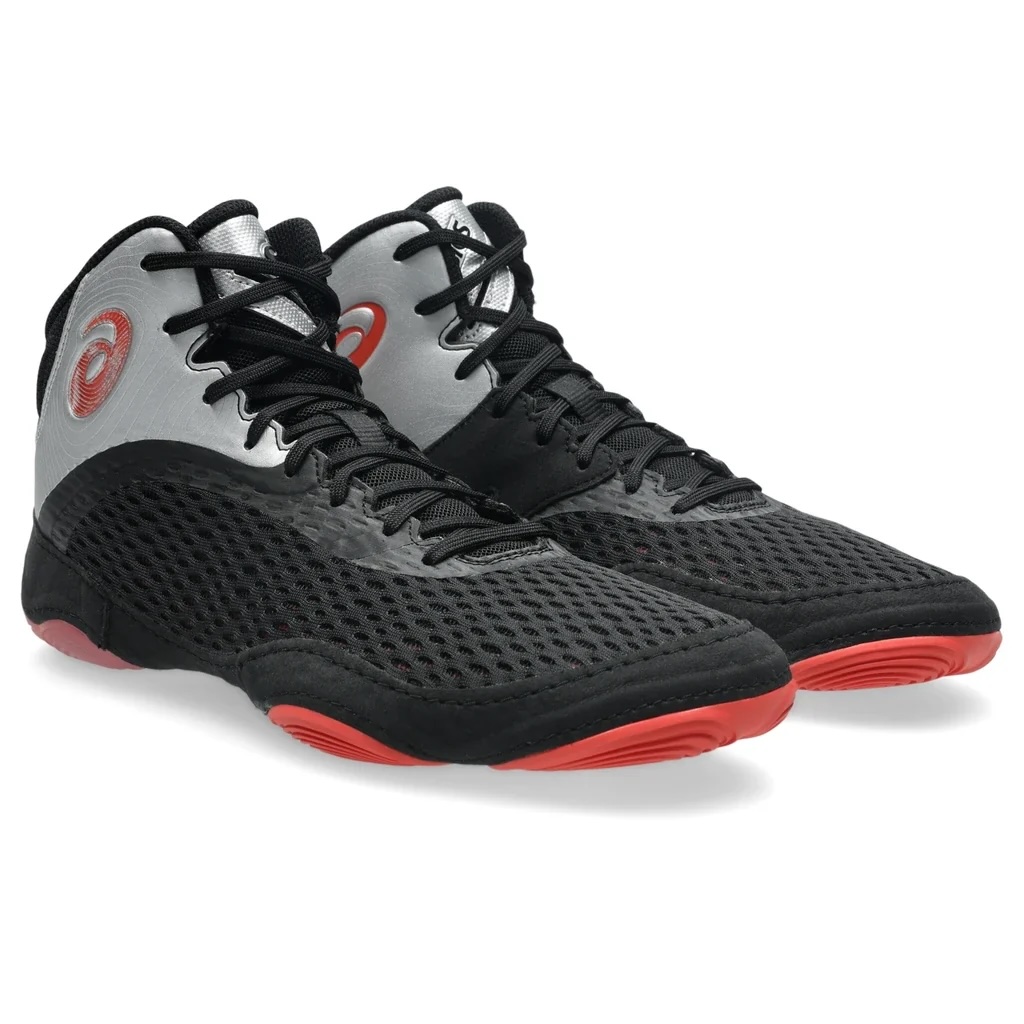 Asics Split Elite Wrestling Shoes Black/Red Snapper