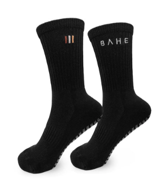 BAHE Studio Grippy Crew Socks Anthracite