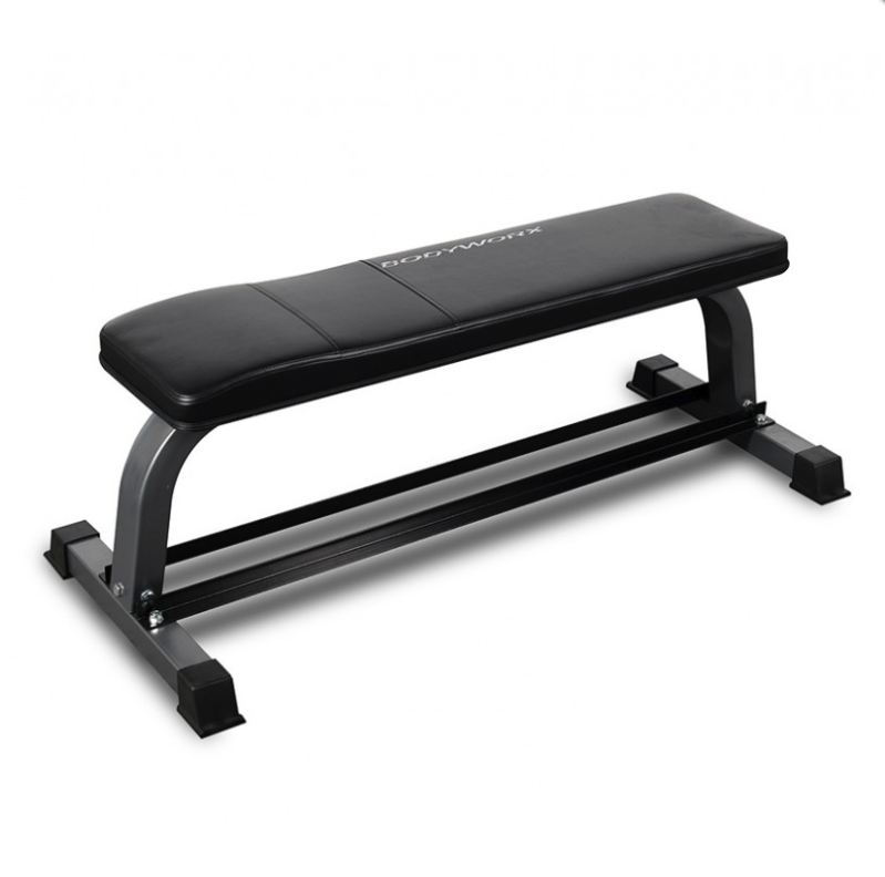 Bodyworx C302FB Flat Bench with Dumbbell Rack