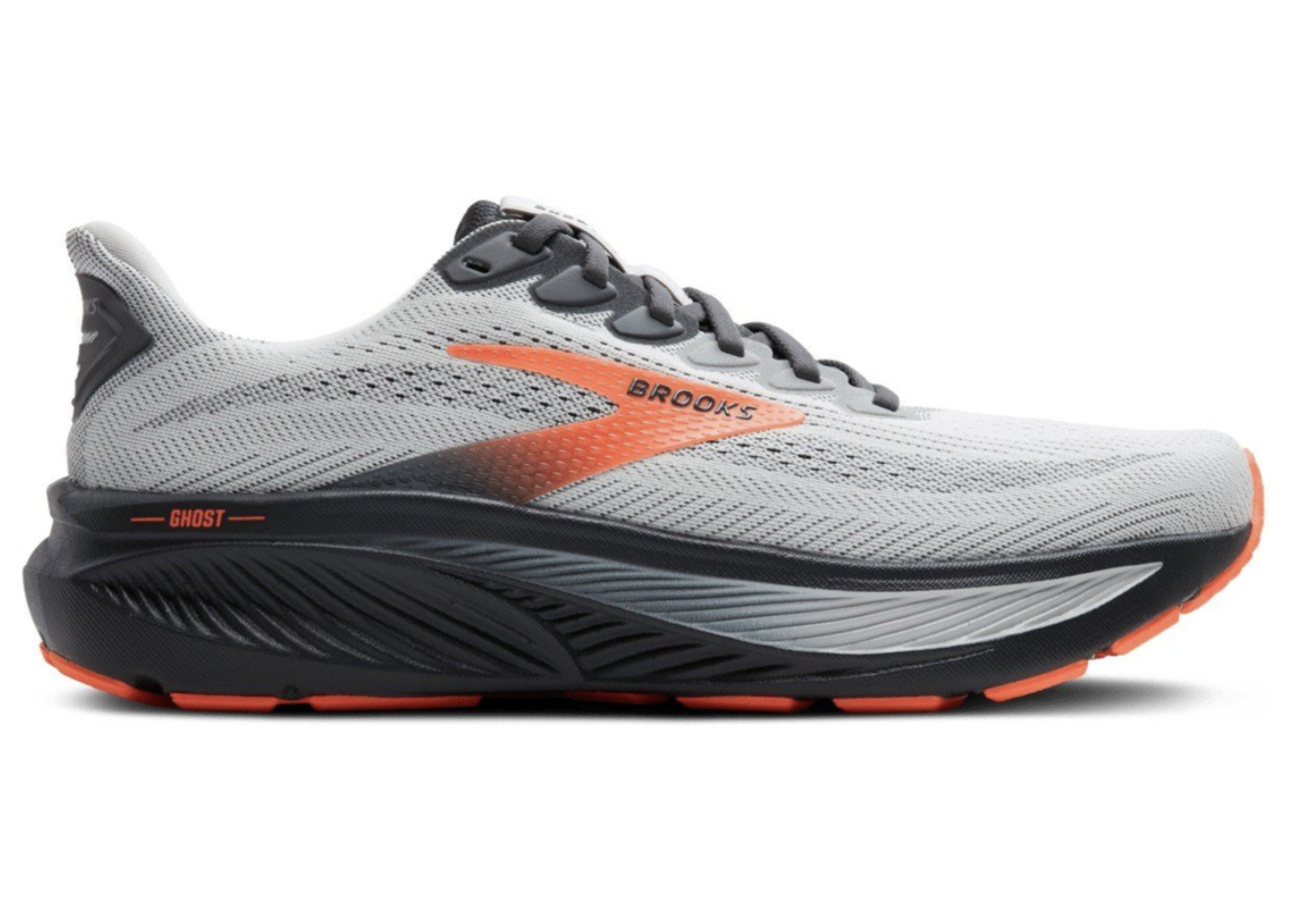 Brooks Ghost 17 | Mens | Grey Orange Black