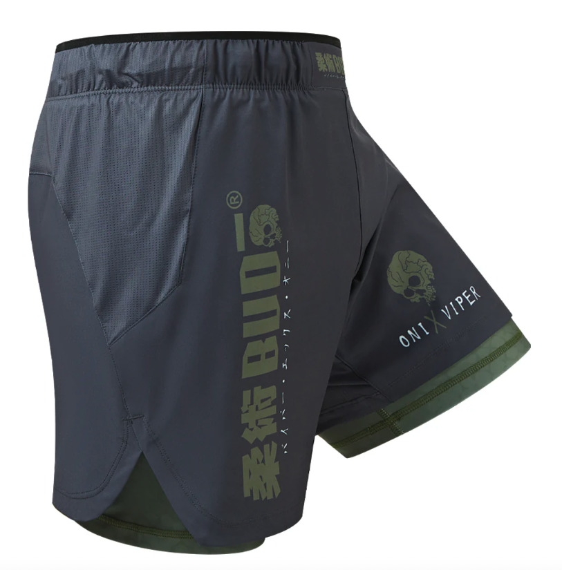 Budo ONI x VIPER 2-in-1 Shorts Charcoal