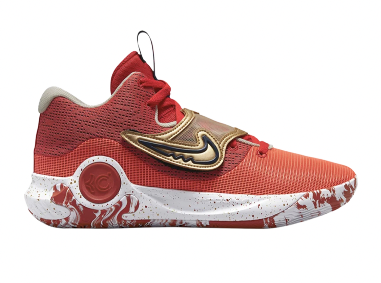 Nike KD Trey 5 X | Mens | University Red Metallic Gold