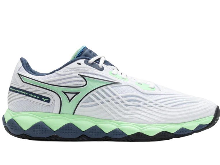 Mizuno Wave Enforce Tour 2 AC | Mens | White Neo Mint