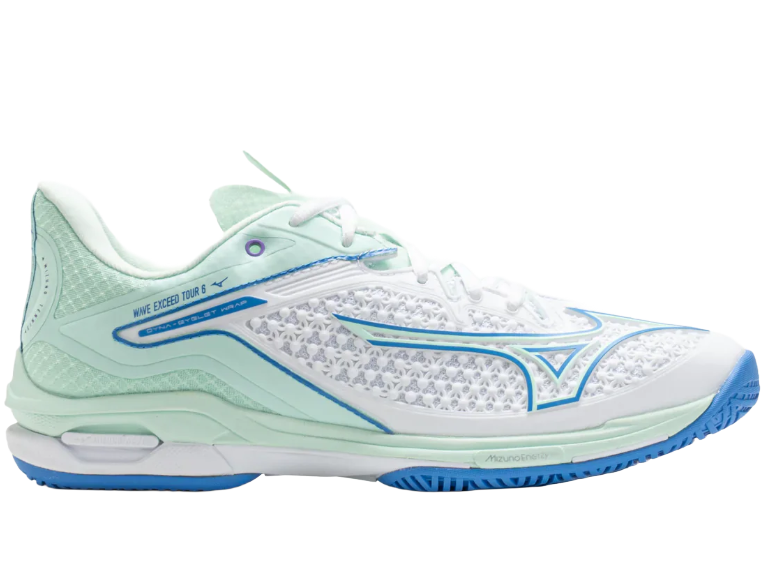 Mizuno Wave Exceed Tour 6 AC | Womens | White Frontier Blue