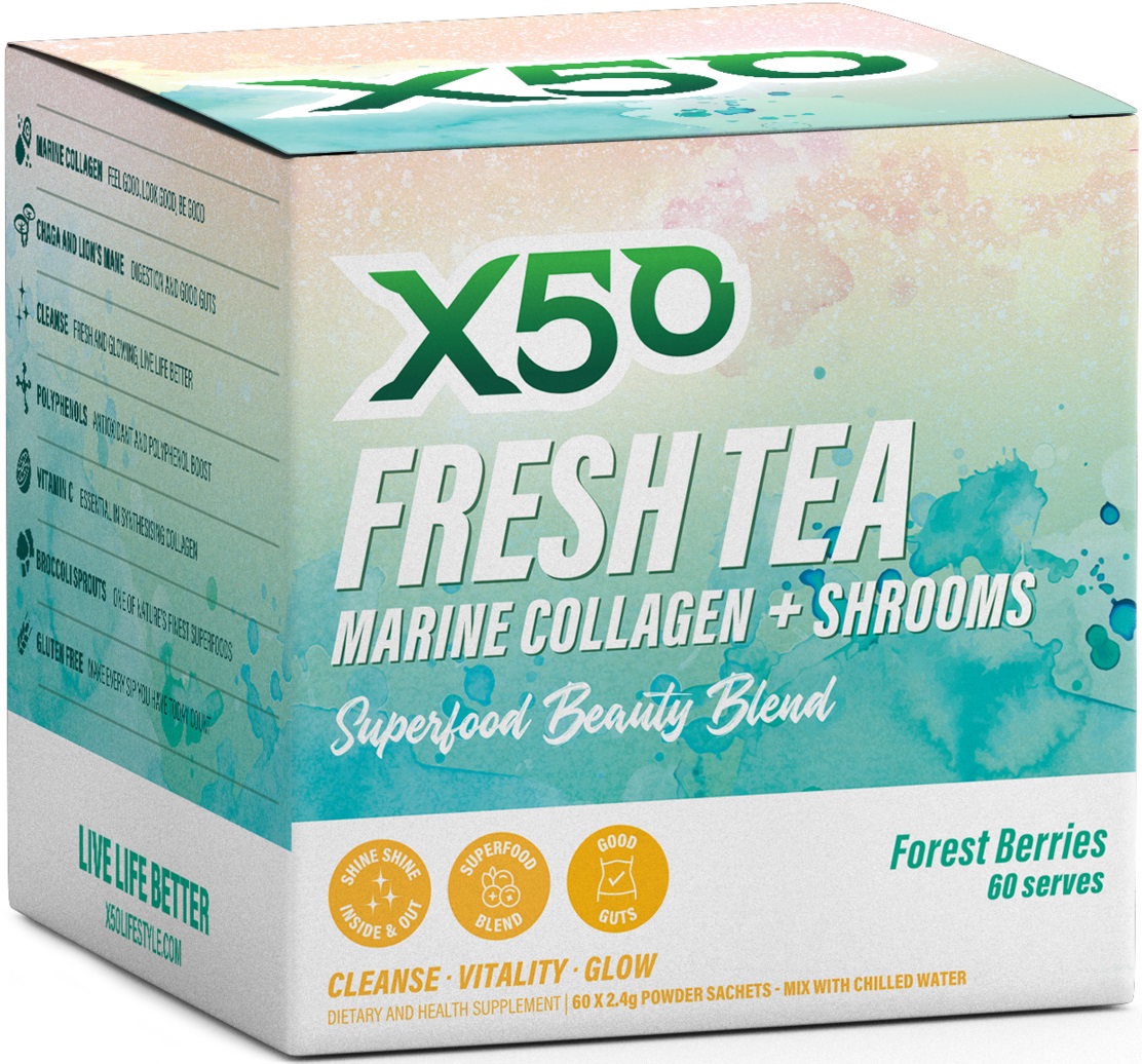 X50 Fresh Tea Marine Collagen + Shrooms X50 Fresh Tea Marine Collagen + Shrooms