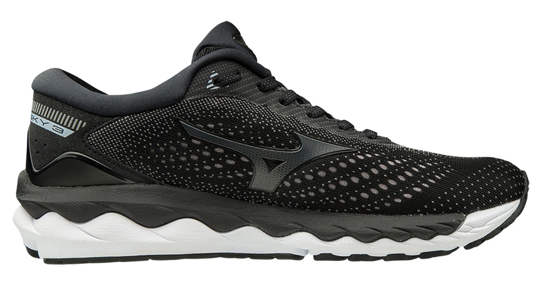 mizuno black and white running shoes