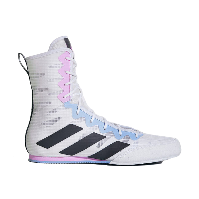 Adidas Box Hog 4 Boxing Boots White Grey Lilac