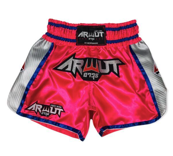 Arwut 'Carbon Edition' Muay Thai Shorts - Pink/Silver