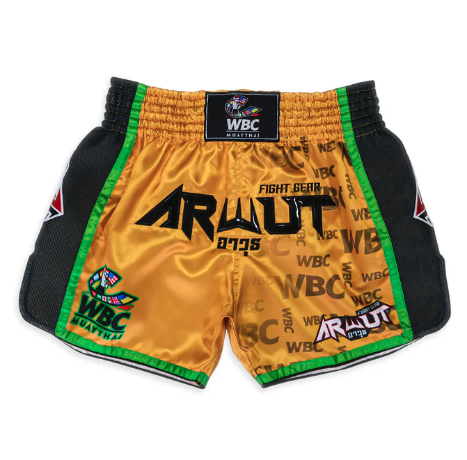 Arwut x WBC BS2 Limited Edition Muay Thai Shorts Gold