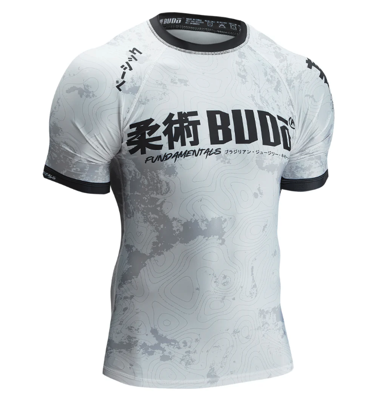 Budo Kihon Ranked Short Sleeve Rash Guard - White