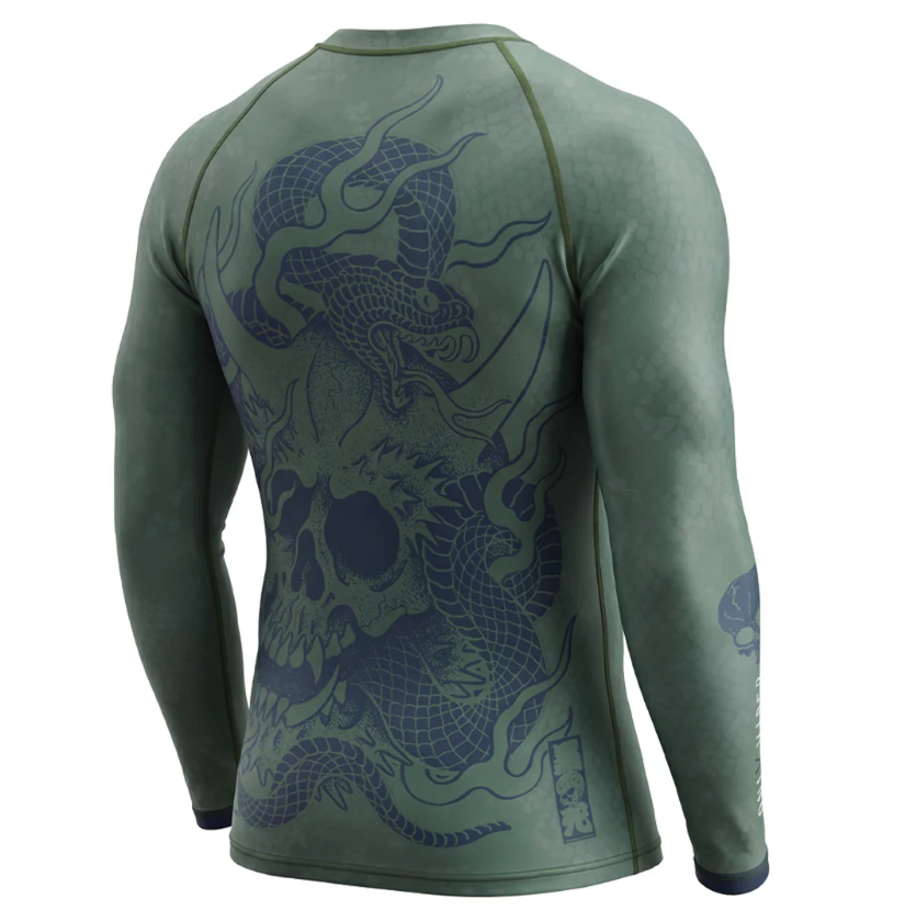 Budo ONI x Viper Green Long Sleeve Rash Guard Green