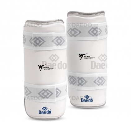 Daedo WT Approved Shin Guards Silver Fit