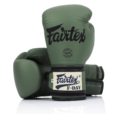 Fairtex BGV11 F-Day Limited Edition Army Green Boxing Gloves