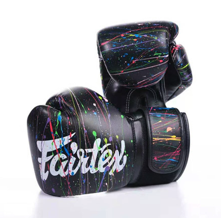 Fairtex BGV14PT Black Painter Boxing Gloves