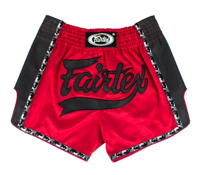 Fairtex BS1703 Red Slim Cut Muay Thai Boxing Shorts