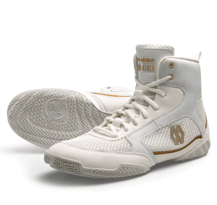 Hayabusa x Mayweather Champ Boxing Shoes White/Gold